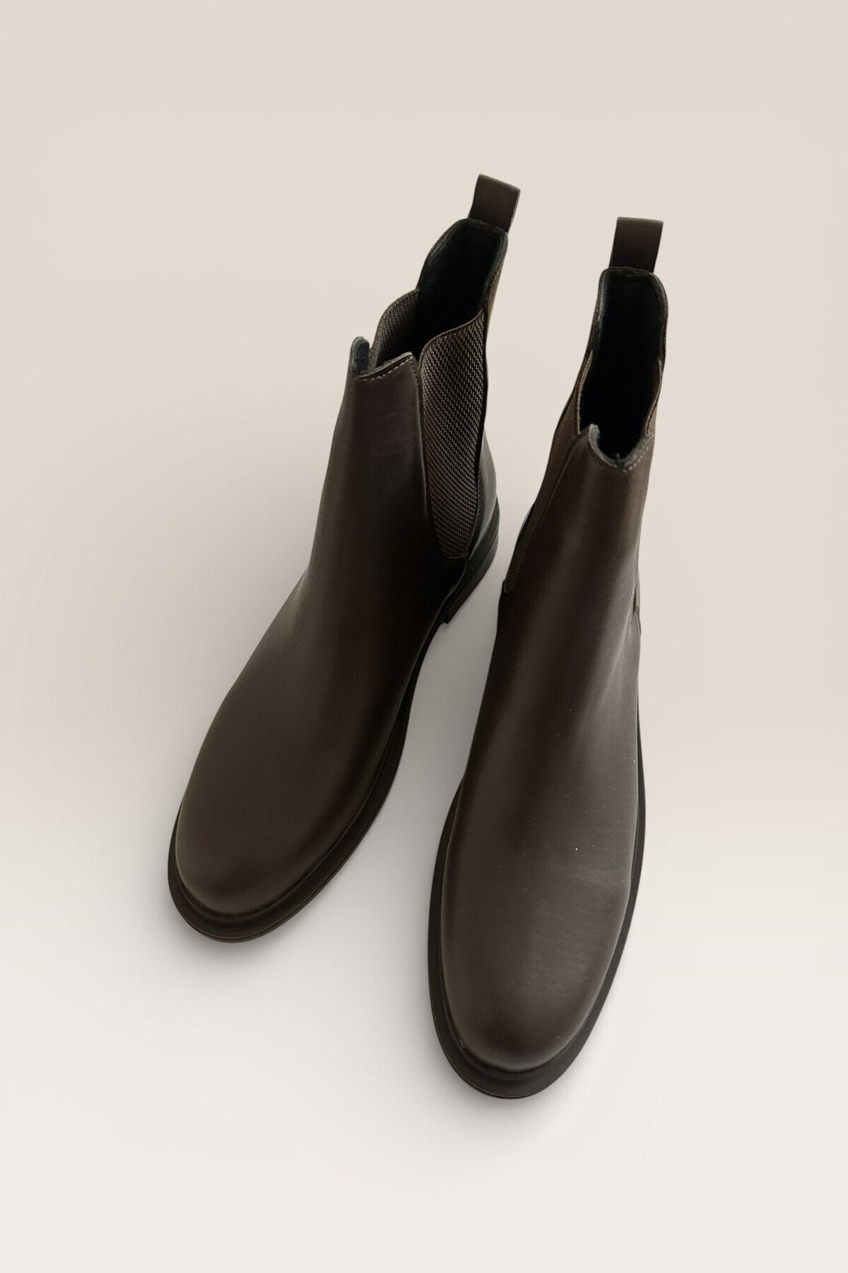 Women's Black Chelsea Boots Elasticated Faux Leather Casual Boots