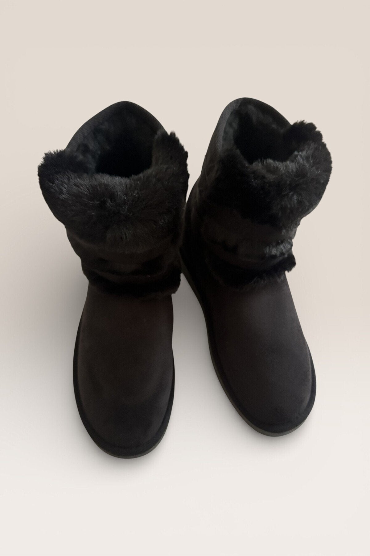 Women's Suede Fur-Lined High Thin Sole Winter Boots