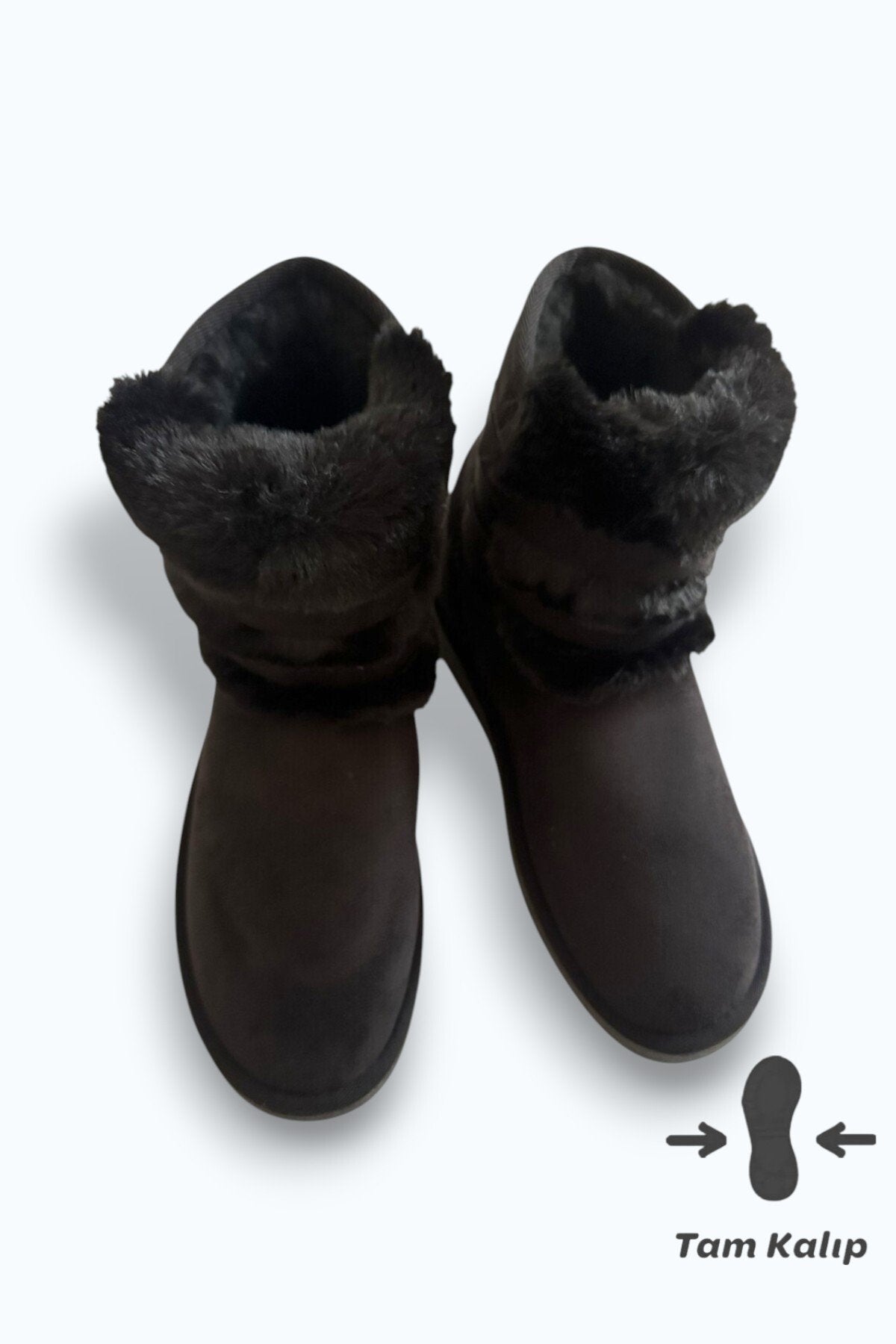 Women's Suede Fur-Lined High Thin Sole Winter Boots